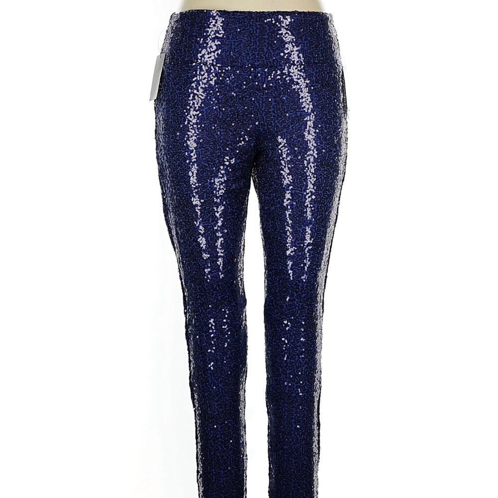 Tipsy Elves Sparkling Sequin Skinny Pants - Navy